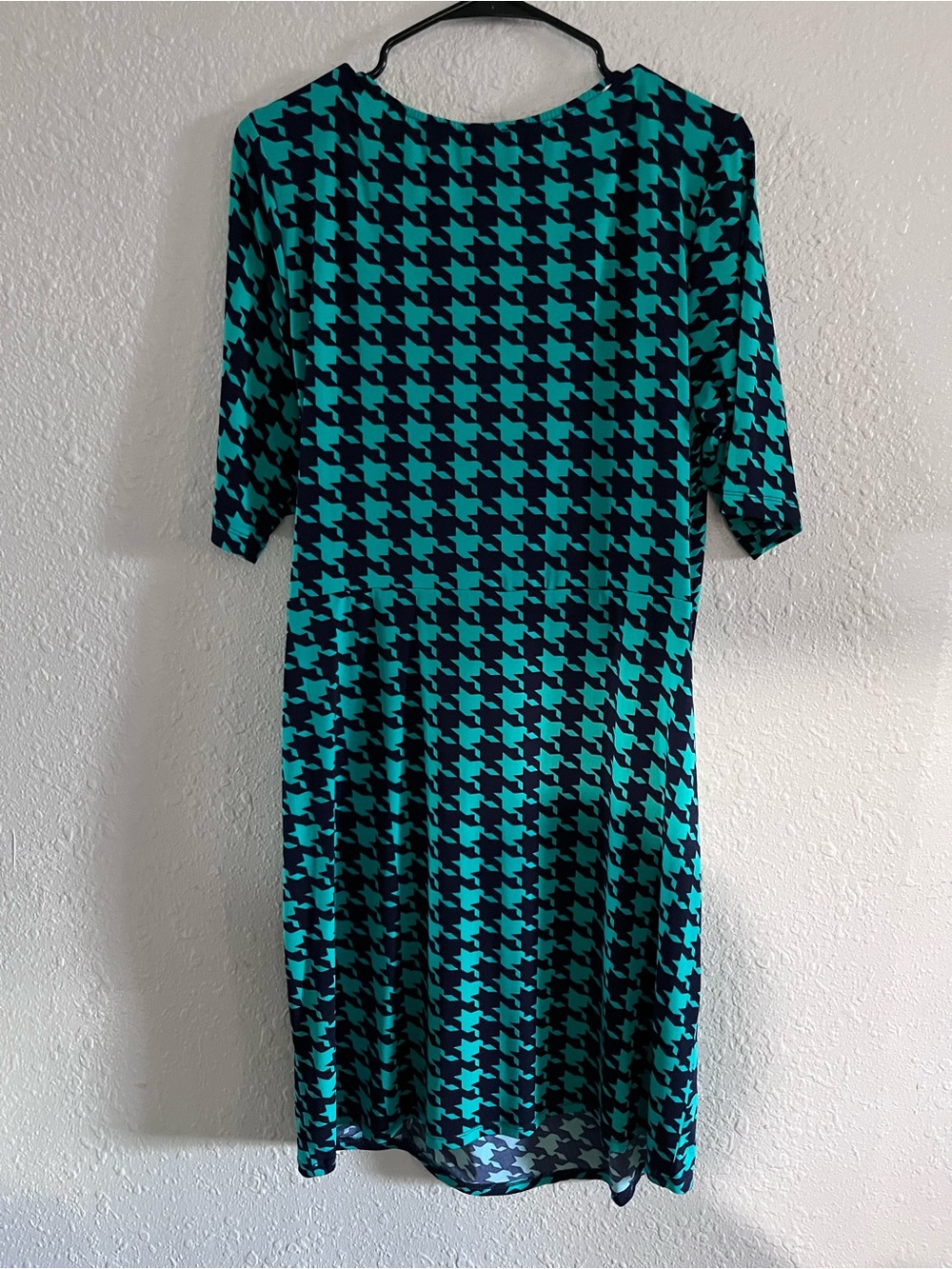 Rabbit Rabbit Rabbit Teal & Navy Houndstooth Dress - Picture 5 of 7